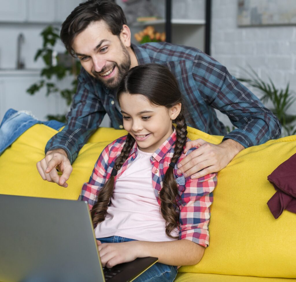 Young girl in an affordable live online Spanish class for kids and teens